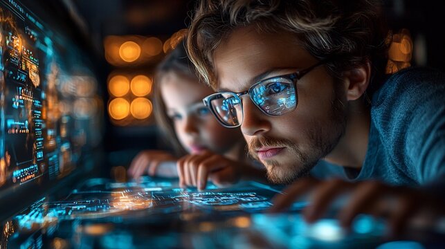 Holographic Classroom Inspiring Boundless Discovery Through Education - Powered by Adobe