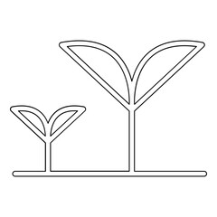 Nature conservation icon in line style