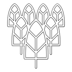 Forest, park, landscape icon in line style