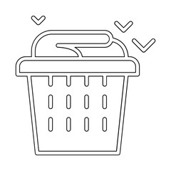 Dirty clothes icon in line style