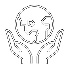 Save the world icon in line style