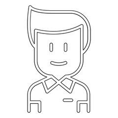 Student icon in line style