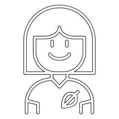 Nature conservationist icon in line style