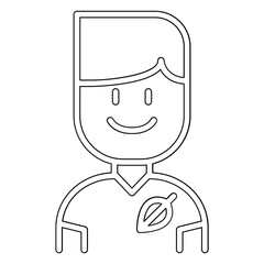 Environmentalist icon in line style