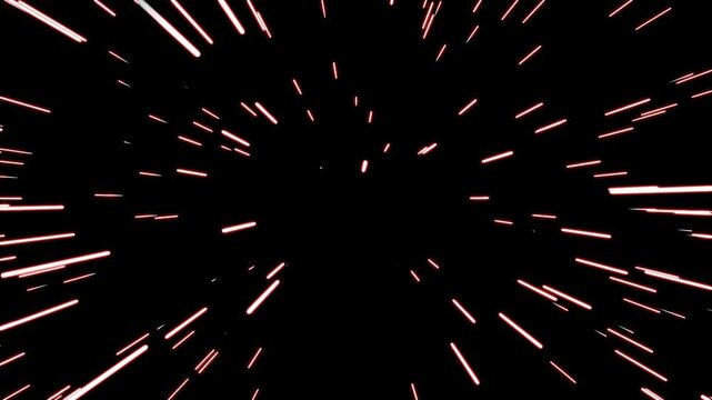 Red hyperdrive Light Speed Tunnel Loop Overlay Background