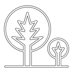 Tree, sprout icon in line style