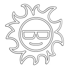 Sun icon in line style