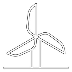 Wind energy icon in line style