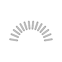 Spring, coil and absorber icon in line style
