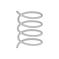 Spring, coil and absorber icon in line style