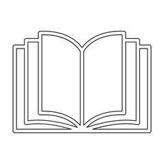 Book icon in line style