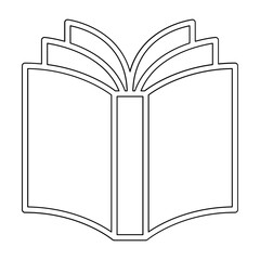 Book icon in line style