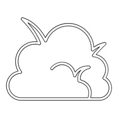 Bomb icon in line style