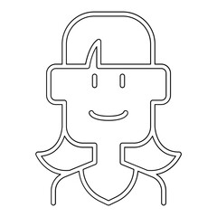Mother icon in line style