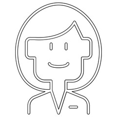 Woman icon in line style
