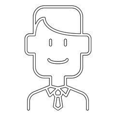 Man icon in line style