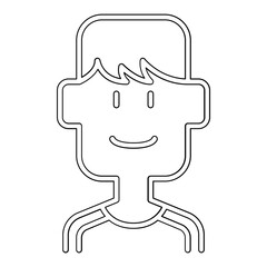 Man icon in line style