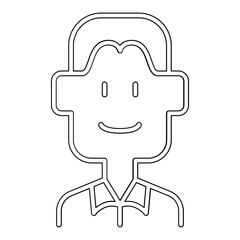 Man icon in line style