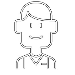 Barista icon in line style