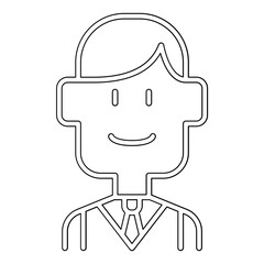Man icon in line style