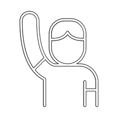 Vote icon in line style