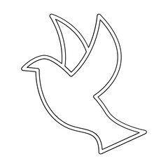 Dove icon in line style