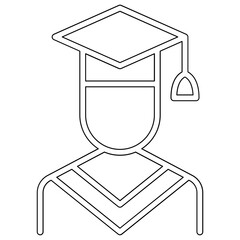 Graduation icon in line style