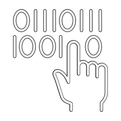 Obraz premium Data selection icon in line style