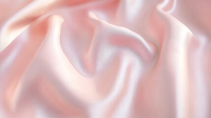 Obraz premium 4.Close-up of light pink leather material, showcasing a smooth yet textured surface with small, natural wrinkles. The leather's gentle sheen catches the light, enhancing the tactile quality and depth