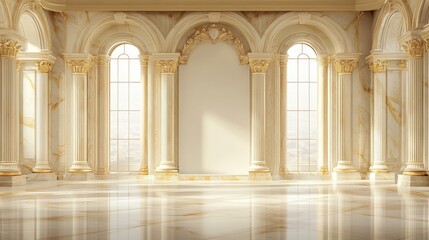 Elegant Interior with Bright Lighting and Classic Architecture