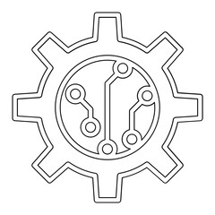 System icon in line style