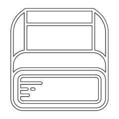 VR, virtual reality icon in line style