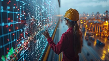 Complex Supply Chain Logistics Visualized on Massive Data Screen for Manager