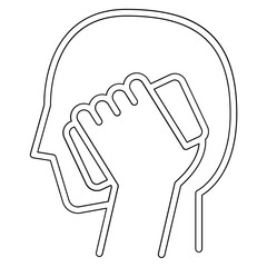 Using smartphone icon in line style