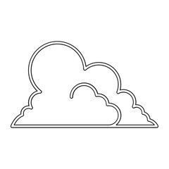 Fototapeta premium Cloud icon in line style