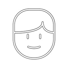 Man icon in line style