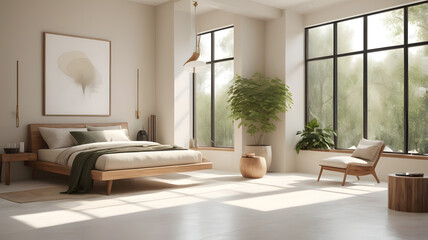 Fototapeta premium minimalist modern living room13