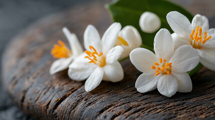 Naklejka premium Neroli Essential Oil with Flowers