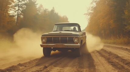 Vintage Truck on a Dusty Road