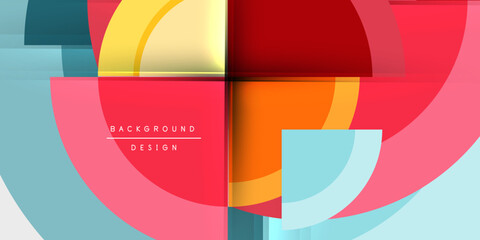 Obraz premium Techno circles and semi circles. Vector Illustration For Wallpaper, Banner, Background, Card, Book Illustration, landing page