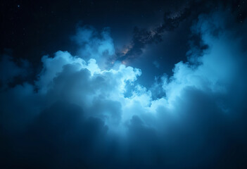 White fog or smoke on space background