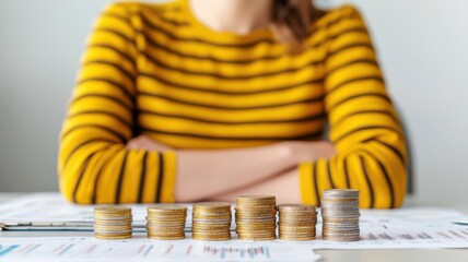 Investor in a modern office with global energy infrastructure charts, future investments, sector growth potential