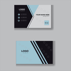 Modern business card template black and white colors.

