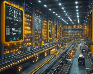 Automated Industrial Warehouse with Integrated Business Intelligence Analytics