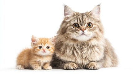 Obraz premium Cute Cat Family Portrait