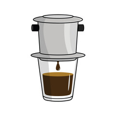 Vietnam drip coffee vector design