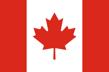 canada national simple flag, canadian state flag vector illustration