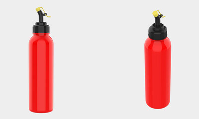 Oil Dispenser Bottle Mockup Isolated On White Background.3d illustration