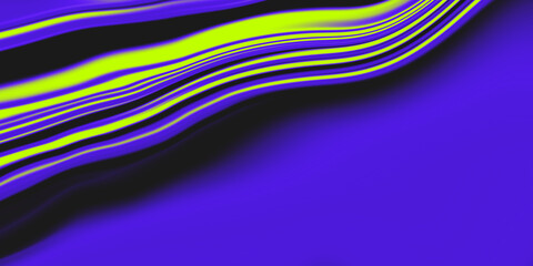 Abstract background with flowing, wavy lines in shades of yellow and green on a blue background.
