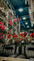 Floral lounge interior